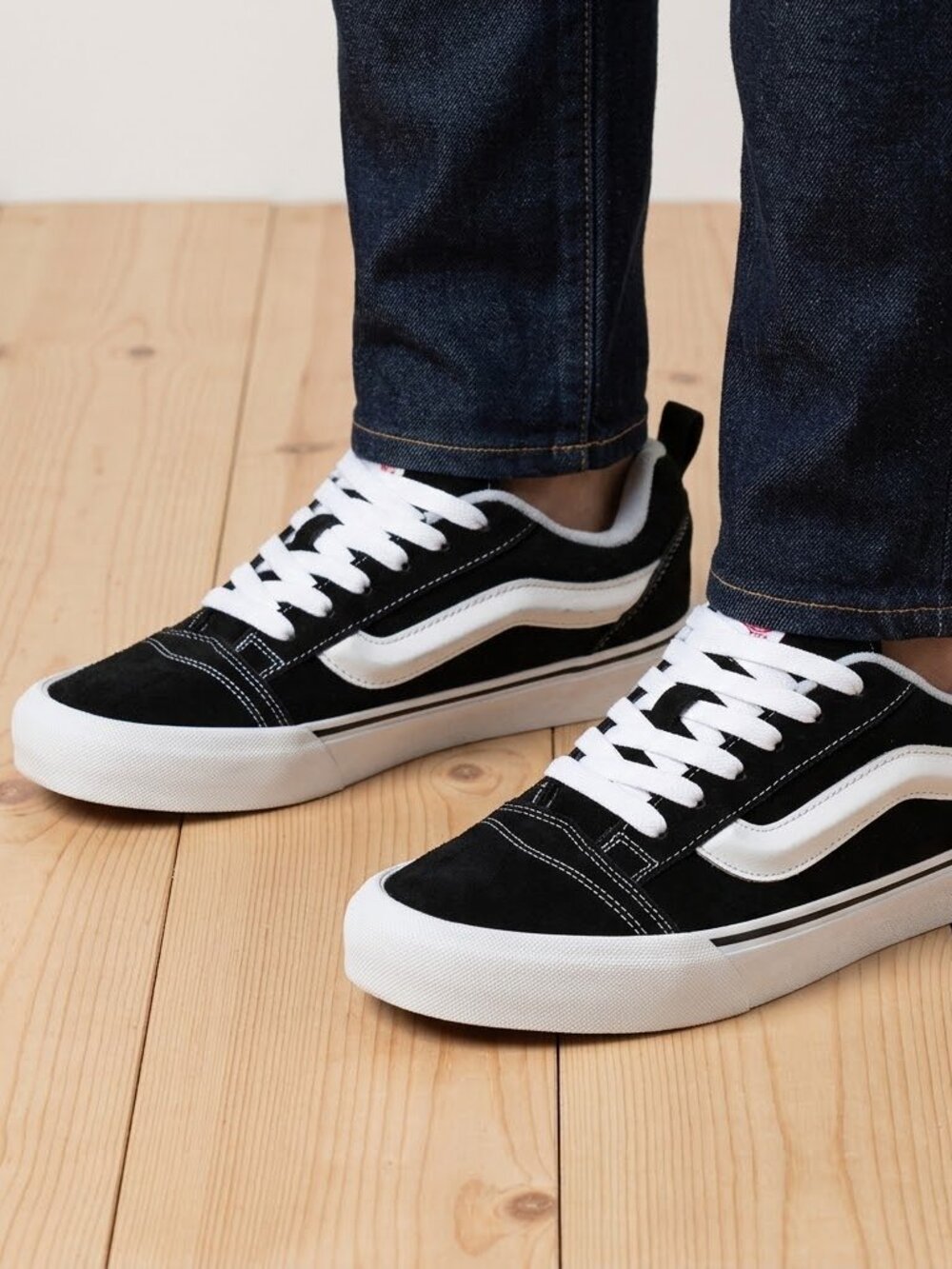 Vans Knu Skool Black White Chunky 90s Skate Shoes Men's 9 / Women's 10.5
